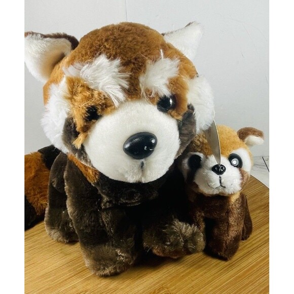 Birth of Life Red Panda Plush Stuff Animal Mom And Baby 10” - Picture 5 of 9
